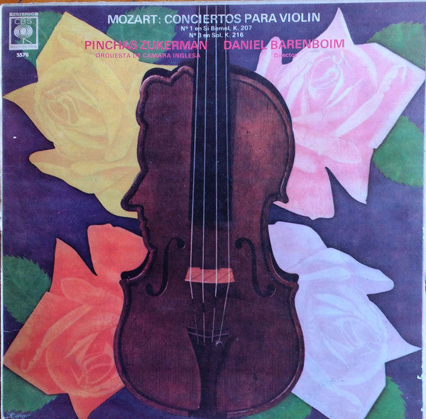 Pinchas Zukerman, English Chamber Orchestra, Daniel Barenboim - Wolfgang Amadeus Mozart : Mozart: Conciertos Para Violin (No.1 En Si Bemol, K.207; No.3 En Sol, K.216 (LP, Album)