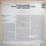 Pinchas Zukerman, English Chamber Orchestra, Daniel Barenboim - Wolfgang Amadeus Mozart : Mozart: Conciertos Para Violin (No.1 En Si Bemol, K.207; No.3 En Sol, K.216 (LP, Album)