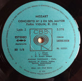 Pinchas Zukerman, English Chamber Orchestra, Daniel Barenboim - Wolfgang Amadeus Mozart : Mozart: Conciertos Para Violin (No.1 En Si Bemol, K.207; No.3 En Sol, K.216 (LP, Album)