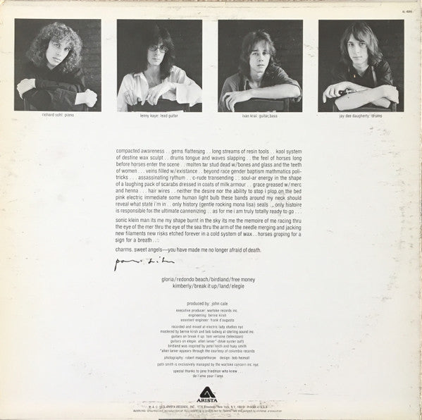 Patti Smith : Horses (LP, Album, RP, PRC)