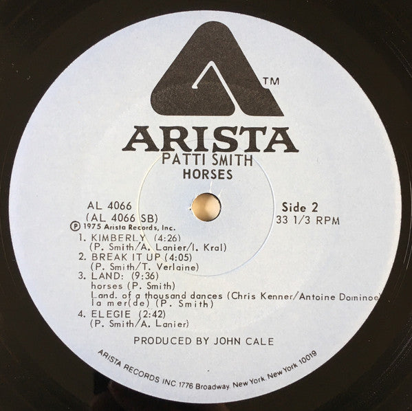 Patti Smith : Horses (LP, Album, RP, PRC)