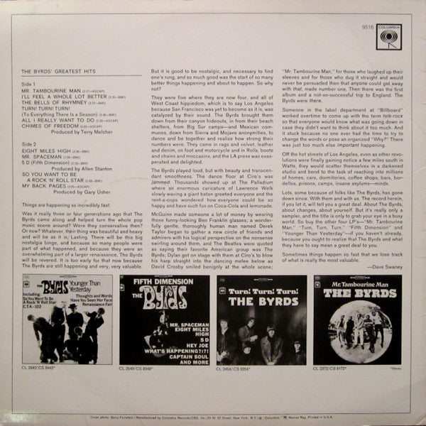 The Byrds : Greatest Hits (LP, Comp, RE, Ter)