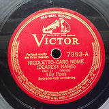 Lily Pons : Rigoletto: Caro Nome (Act 1) / Tutte Le Feste (Act 2) (Shellac, 12", RE)