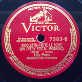 Lily Pons : Rigoletto: Caro Nome (Act 1) / Tutte Le Feste (Act 2) (Shellac, 12", RE)