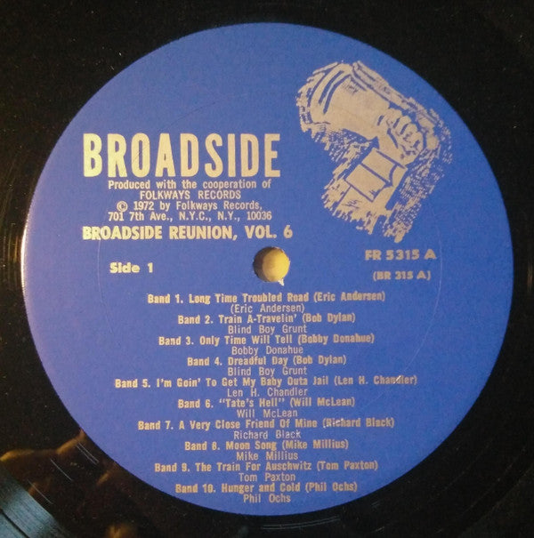 Various : Broadside Ballads Vol. 6: Broadside Reunion (LP, Album, Comp, Blu)