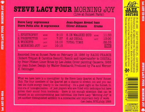 Steve Lacy Four : Morning Joy (Live At Sunset Paris) (CD, Album, RE)
