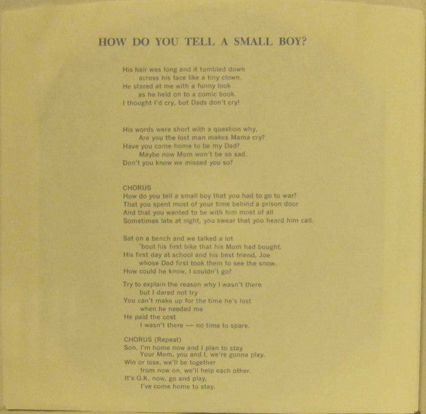 Lance Lindsay : Wake Up America! / How Do You Tell A Small Boy (7", Single)