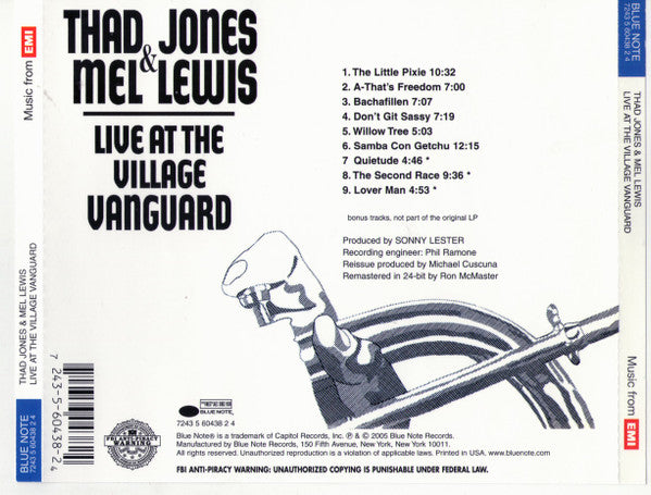Thad Jones & Mel Lewis : Live At The Village Vanguard (CD, Album, RE, RM)