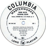 Johannes Brahms : Bruno Walter Rehearsing Philharmonic-Symphony Orchestra Of New York : Bruno Walter Recording Session (10", Mono, Promo)