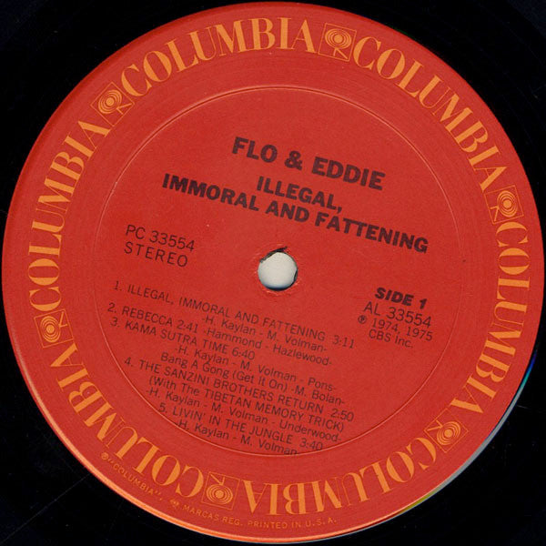 Flo & Eddie : Illegal, Immoral And Fattening (LP, Album, Ter)