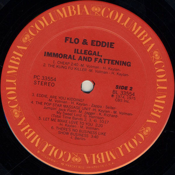 Flo & Eddie : Illegal, Immoral And Fattening (LP, Album, Ter)