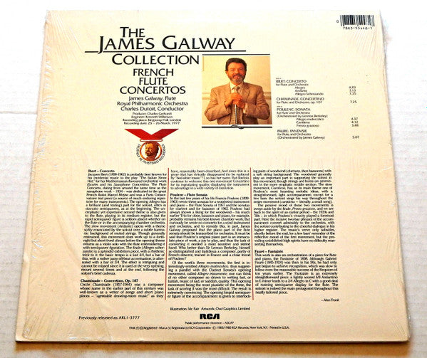 James Galway With Royal Philharmonic Orchestra Conducted By Charles Dutoit : French Flute Concertos (LP, RM)