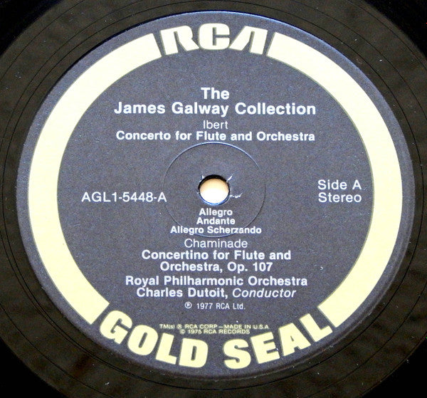 James Galway With Royal Philharmonic Orchestra Conducted By Charles Dutoit : French Flute Concertos (LP, RM)