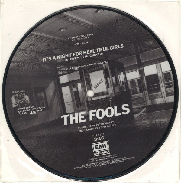 The Fools : It's A Night For Beautiful Girls (7", Single, Pic, Promo)