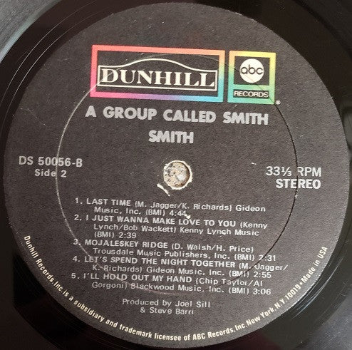 Smith (3) : A Group Called Smith (LP, Album, San)