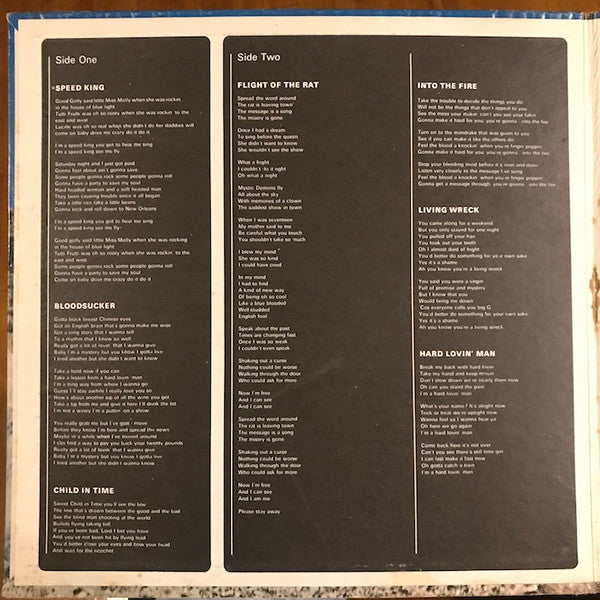 Deep Purple : In Rock (LP, Album, Gat)