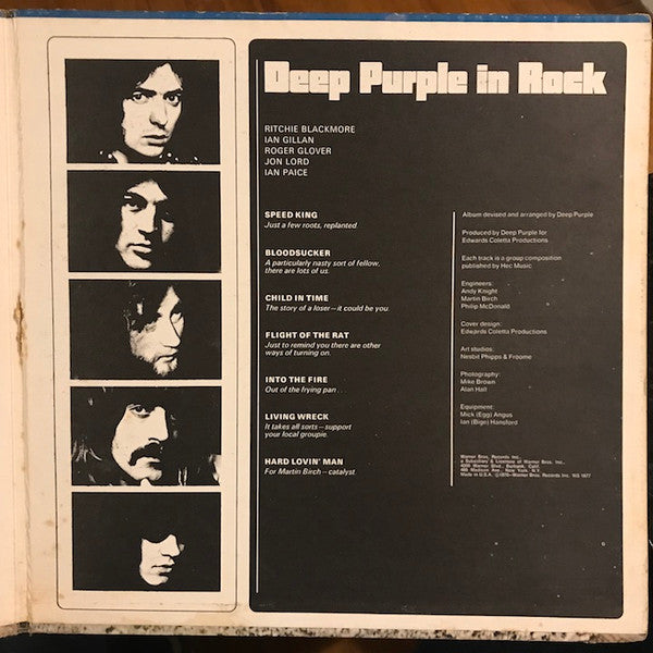 Deep Purple : In Rock (LP, Album, Gat)
