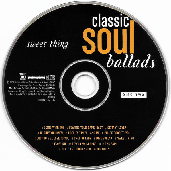 Various : Classic Soul Ballads (Sweet Thing) (2xCD, Comp)