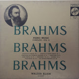 Johannes Brahms, Walter Klien : Brahms Piano Music - Complete - Vol. II (3xLP, Mono + Box)