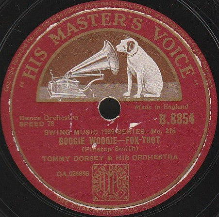 Tommy Dorsey And His Orchestra : Tin Roof Blues / Boogie Woogie (Shellac, 10")