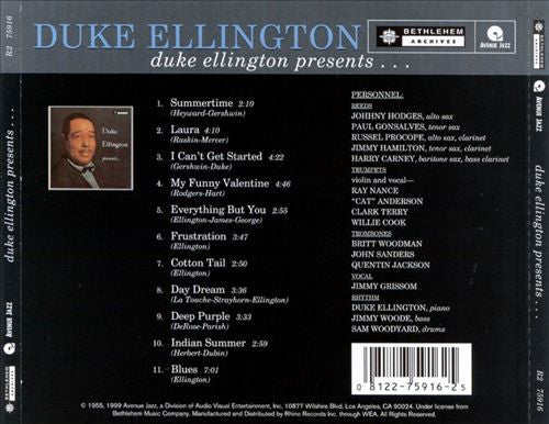Duke Ellington : Duke Ellington Presents... (CD, Album, RE)