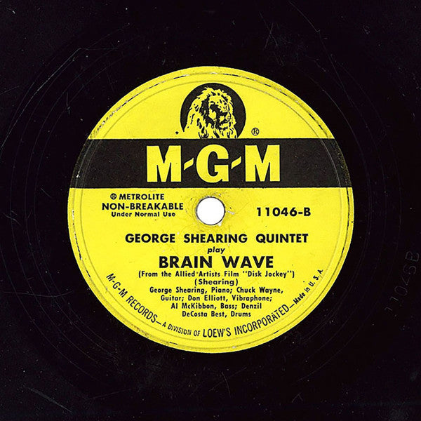 The George Shearing Quintet : Don't Blame Me / Brain Wave (10")