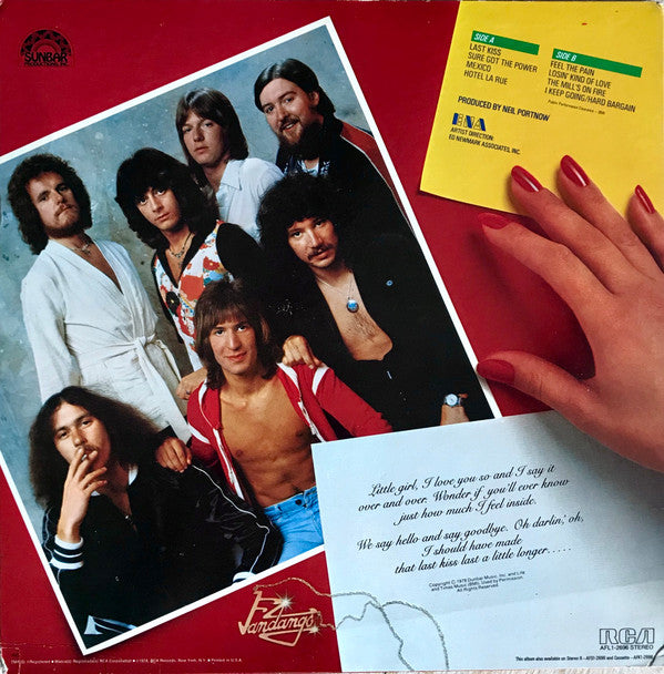 Fandango (6) : Last Kiss (LP, Album, Pic, Promo)
