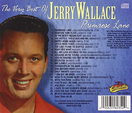 Jerry Wallace : The Very Best Of Jerry Wallace - Primrose Lane (CD, Comp)