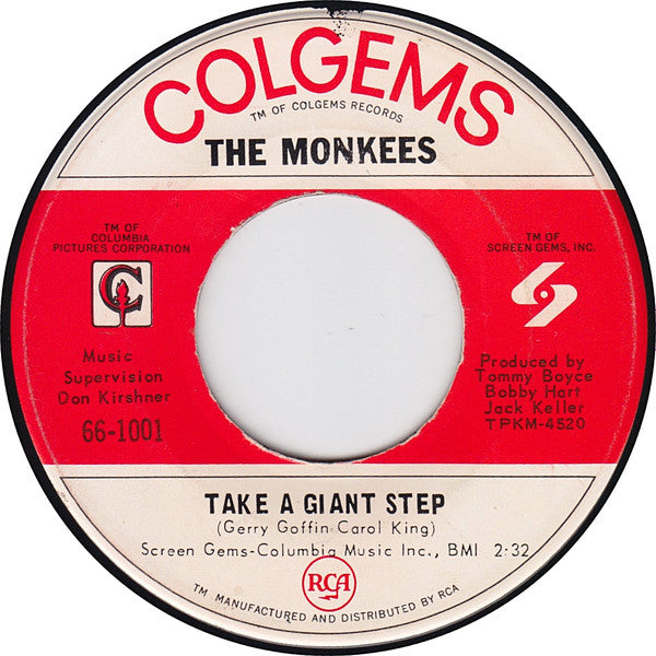The Monkees : Last Train To Clarksville  (7", Single, Mono, RCA)
