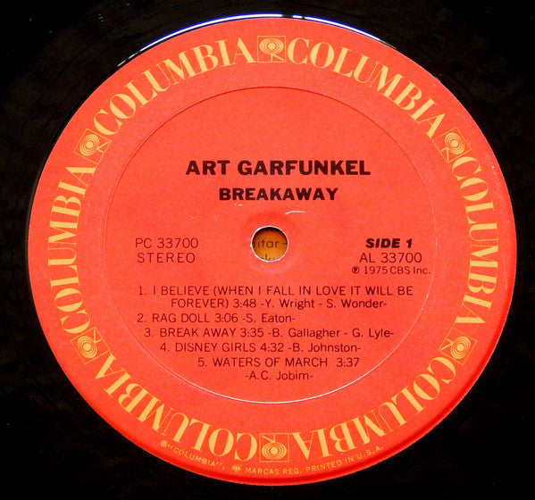 Art Garfunkel : Breakaway (LP, Album)