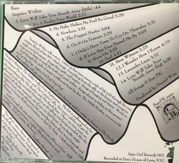 Sun (45) : Inquire Within (CD, Album)