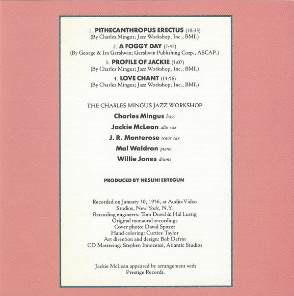 Charles Mingus : Pithecanthropus Erectus (CD, Album, Mono, RE)