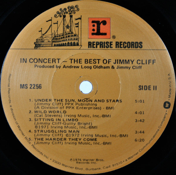 Jimmy Cliff : In Concert - The Best Of Jimmy Cliff (LP, Album, Los)