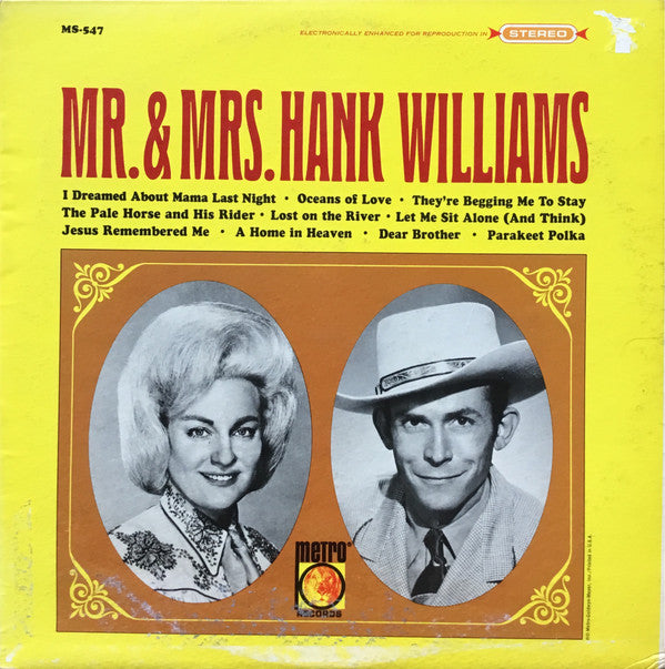 Hank & Audrey : Mr. & Mrs. Hank Williams (LP, Comp)