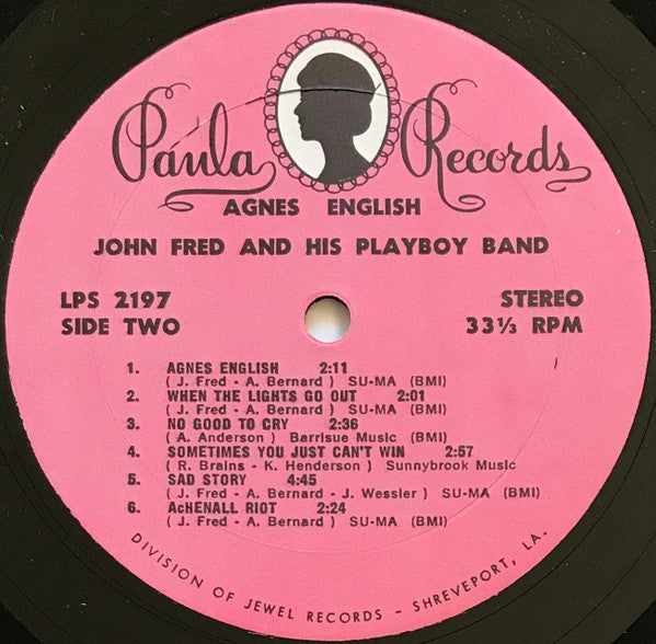John Fred And His Playboy Band* : Agnes English (LP, Album, Pin)