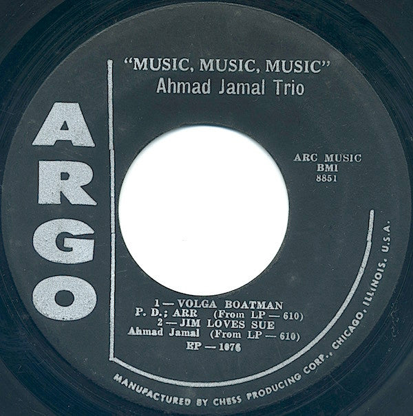 Ahmad Jamal Trio : Music, Music, Music (7", EP)