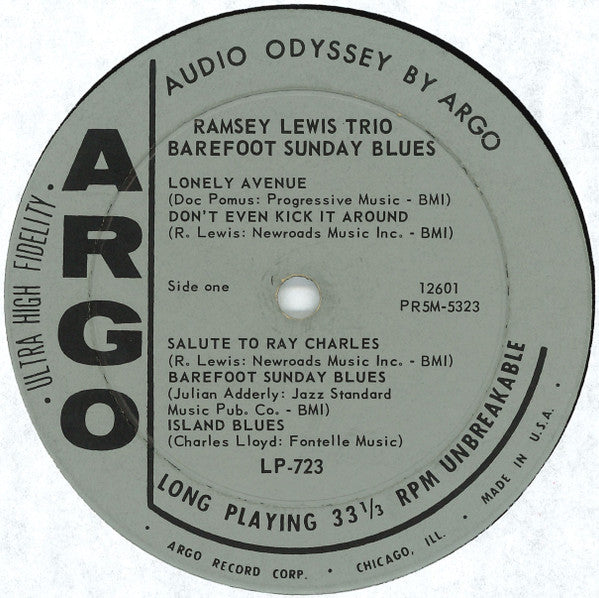 The Ramsey Lewis Trio : Barefoot Sunday Blues (LP, Album, Mono, Gre)
