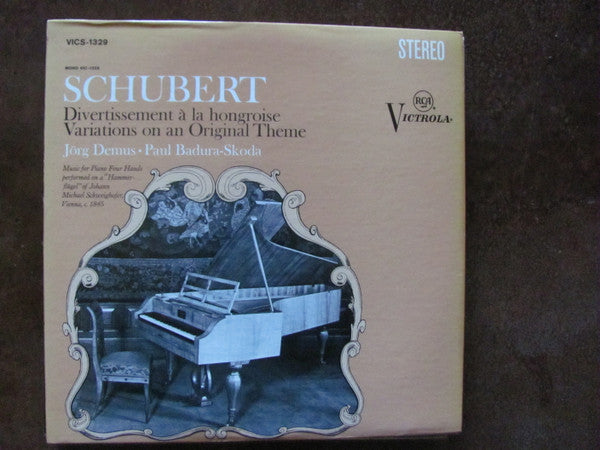 Franz Schubert, Jörg Demus, Paul Badura-Skoda : Divertissement A La Hongroise, Eight Variations On An Original Theme: Music For Piano Four Hands (LP, Album)