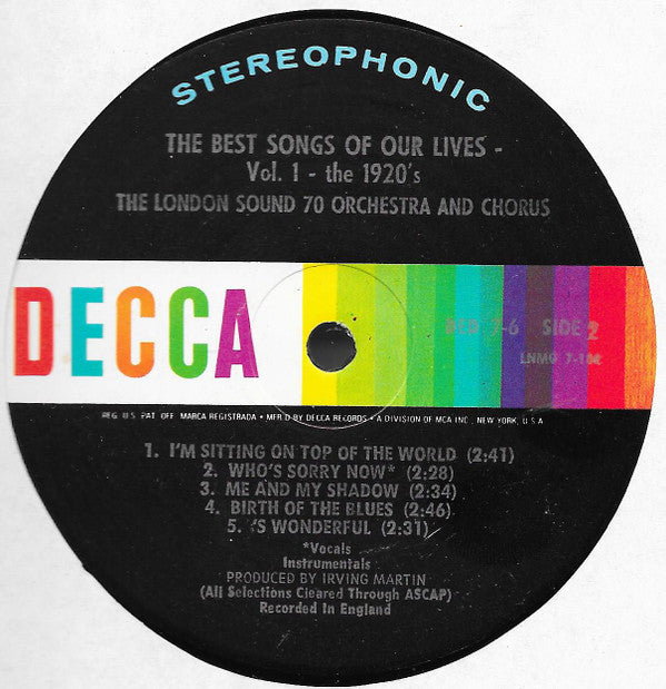 The London Sound 70 Orchestra And Chorus : The Best Songs of Our Lives (5xLP, Album + Box)