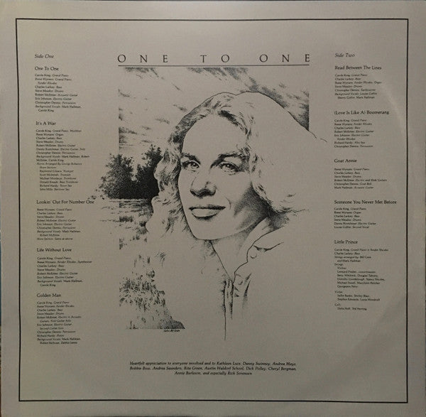 Carole King : One To One (LP, Album, SP )