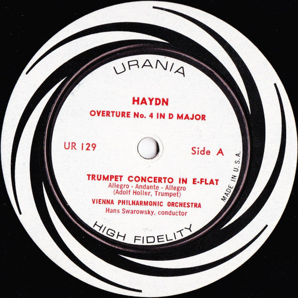 Joseph Haydn - Hans Swarowsky / Hans-Jürgen Walther, Vienna Philharmusica Symphony Orchestra / Hamburger Kammerorchester : Sinfonia Concertante In B Flat Op. 84 / Trumpet Concerto In E Flat / Overture No. 4 In D Major (LP, Album, Mono)
