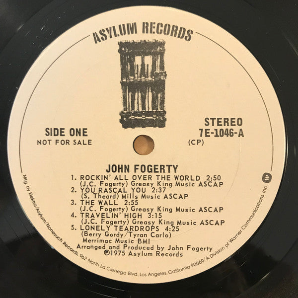 John Fogerty : John Fogerty (LP, Album, Promo, San)