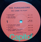 The Persuasions : We Came To Play (LP, Album, RE, Win)