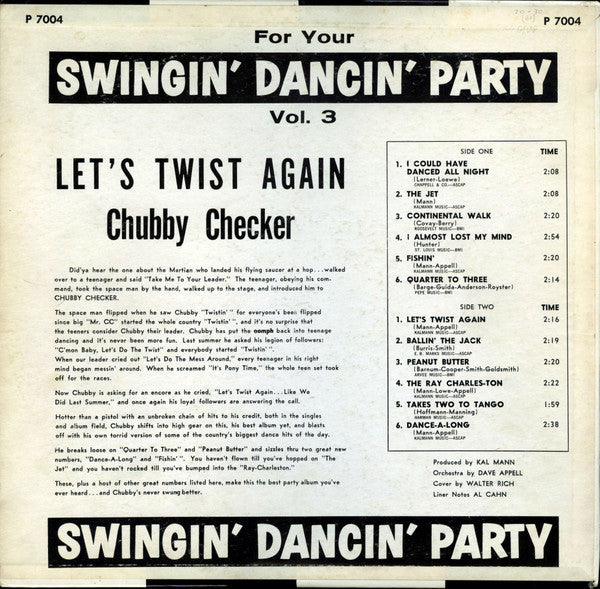 Chubby Checker : Let's Twist Again (LP, Album)
