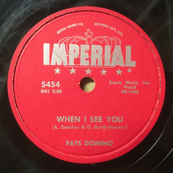 Fats Domino : What Will I Tell My Heart / When I See You (Shellac, 10")