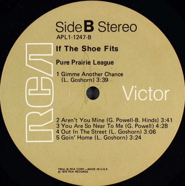 Pure Prairie League : If The Shoe Fits (LP, Album, Hol)