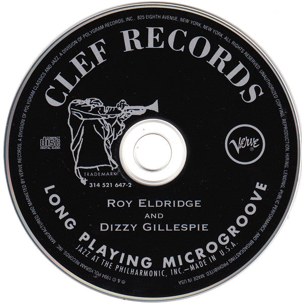 Roy Eldridge And Dizzy Gillespie : Roy And Diz (CD, Album, RE, RM)