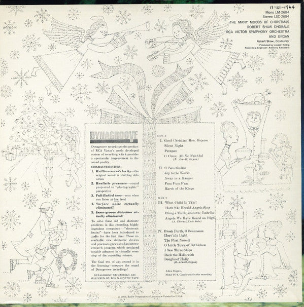 The Robert Shaw Chorale, RCA Victor Symphony Orchestra : The Many Moods Of Christmas (LP, Mono)