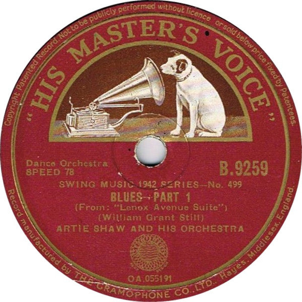 Artie Shaw And His Orchestra : Blues (Shellac, 10")