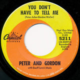 Peter & Gordon : Nobody I Know (7", Single)
